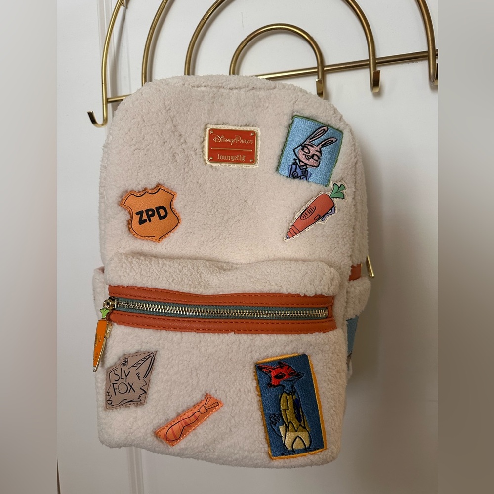 Brand New Disney Parks Sherpa Loungefly Zootopia Backpack